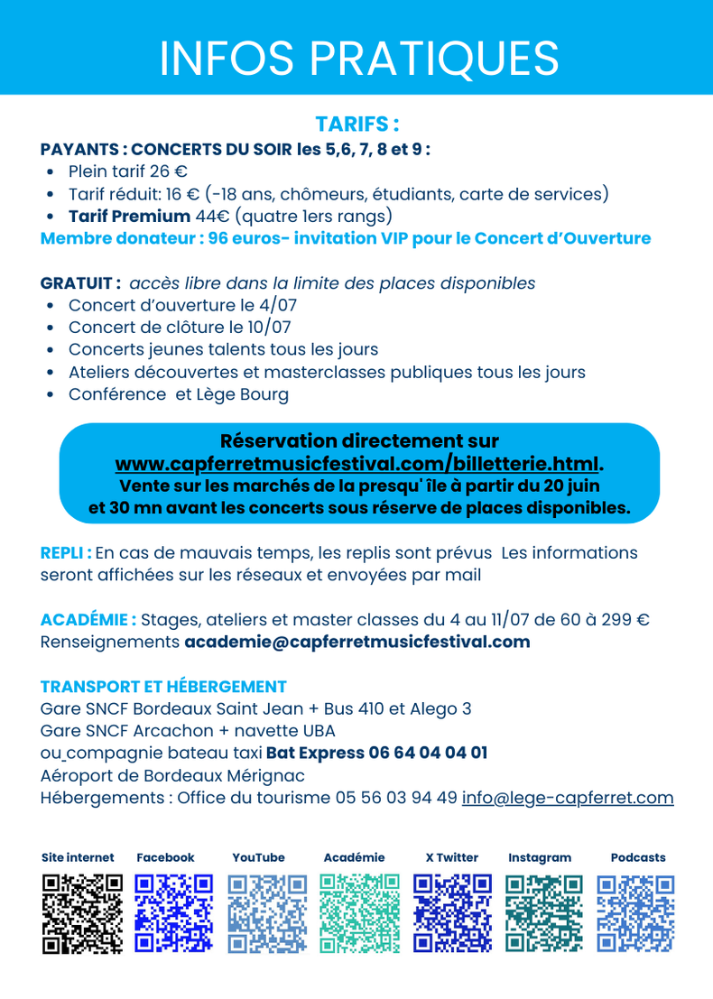 INFOS PRATIQUES